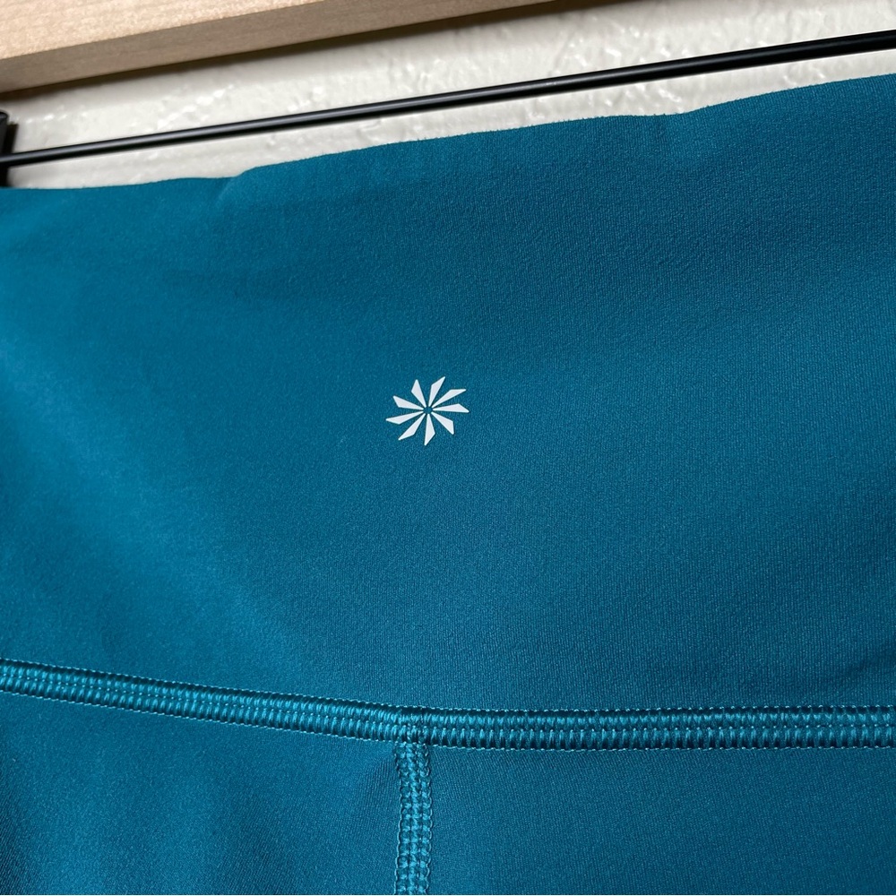 Athleta Blue Workout Leggings Crop 3 Pockets - Picture 9 of 12
